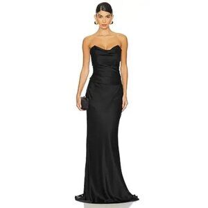 THE SEI Cowl Bustier Gown in Black